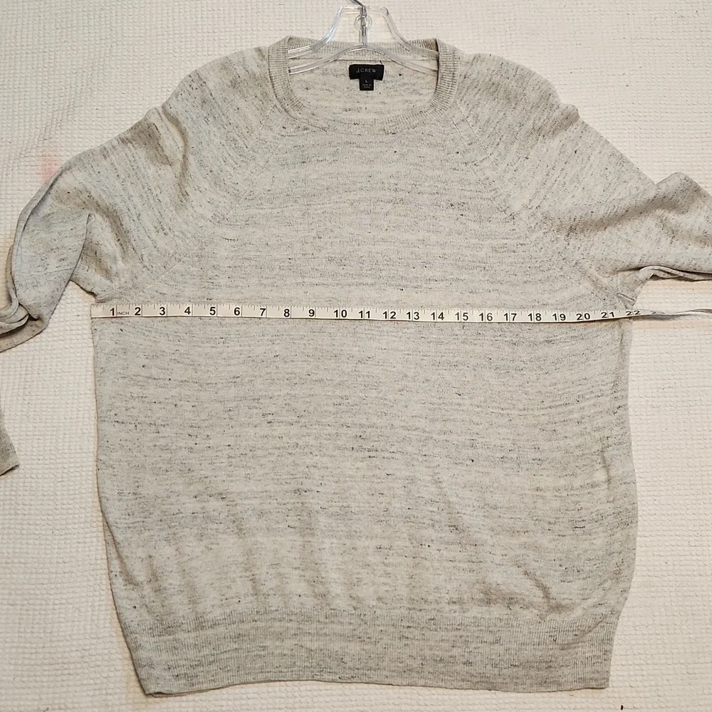 J.Crew light Heather gray raglan  sleeves cotton pullover sweater.